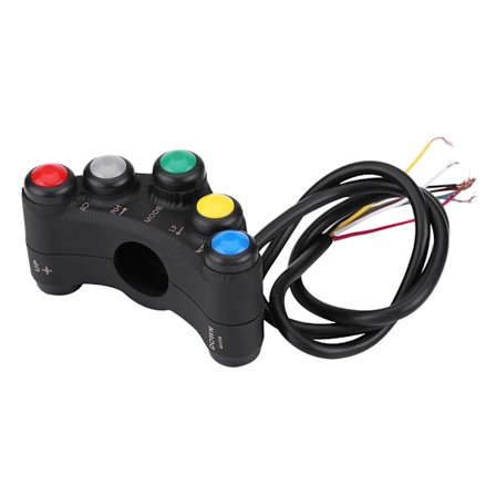 22mm 12V Motorcykel Styrkontakt Forlygte Blink Tåge Horn ON/OFF Start Kill Switch