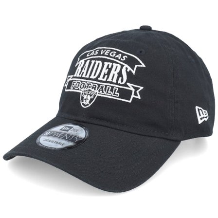 New Era - NFL Zwart unconstructed Cap - Las Vegas Raiders Retro NFL 9TWENTY Black Dad Cap @ Hatstore