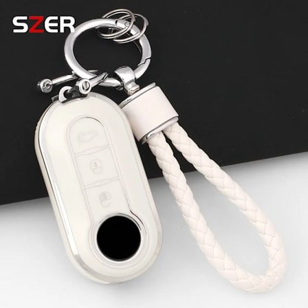 Fashion TPU Bilnyckelfodral Skal För Fiat 500 Ducato Panda 500L Punto Lancia Musa För Citroen Bilnyckelring Lyxig Nyckelring