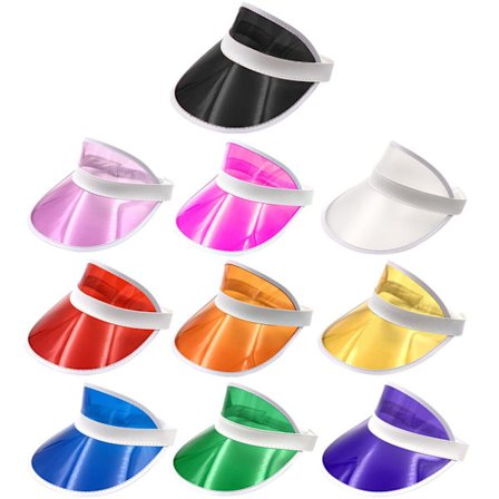 10 stk solskjermhatter unisex godteri farge justerbar klar hatt