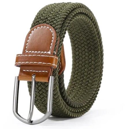 Go Go Gadget - Elastiskt Vävt Bälte Flätat Stretchigt Grön - Hög Kvalitet - Hållbart