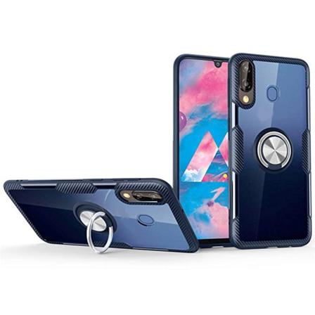 Huawei P Smart 2019 - Käytännöllinen suojakuori sormustelineellä Marinblå Marinblå