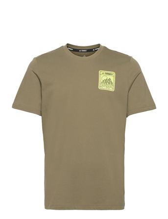 Terrex Patch Mountain Graphic Tee Grey Adidas Performance