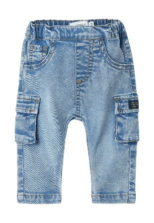 Name It Trouser Nbmben Baggy Cargo Jeans 2727-Yb No Underdelar Herr Blå 80