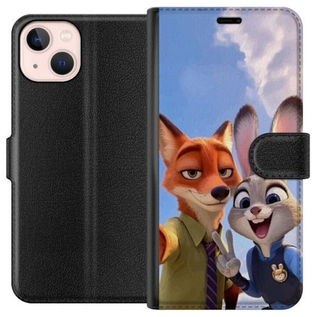 Kompatibelt Plånboksfodral till Apple Apple iPhone 13 mini Zootopia Nick och Judy Bästa Vänner