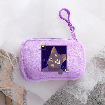 Sailor Moon Børne Tegnefilm Plys Coin Purse Børne Rygsæk Anime Sød Vedhæng Piger Kawaii Tegnebog Kort Holder Tilbehør Gaver purse17-MSN 385 1pc