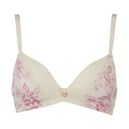 Emporio Armani Padded triangle bra , Beige , Dames , Maat: L Lingerie Sets