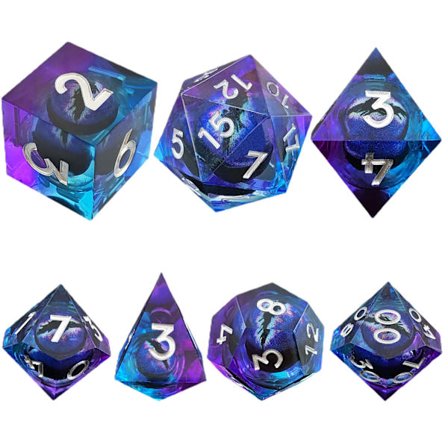 Tärningssats med drakögon med rörliga flytande kärnor Brädspel Tillbehör för bord