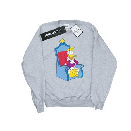 Disney Dam/Kvinnor Kalle Anka King Donald Sweatshirt L Sport Sports Grey L