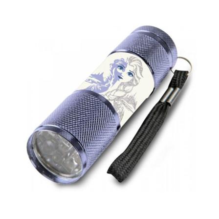 Vn Disney Frost Frozen Alu Elsa Anna Ficklampa Led 9cm Lila