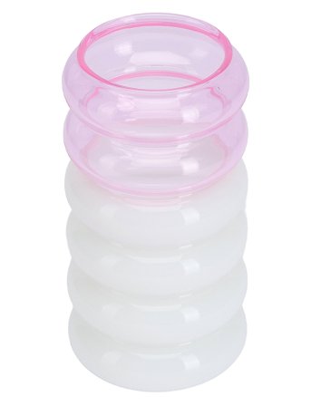 Bubble. 2-In-1 Vase & Candle Holder Pink Design Letters