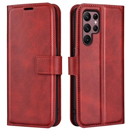Lompakko Nahkakotelo For Samsung Galaxy S23 Ultra - Punainen