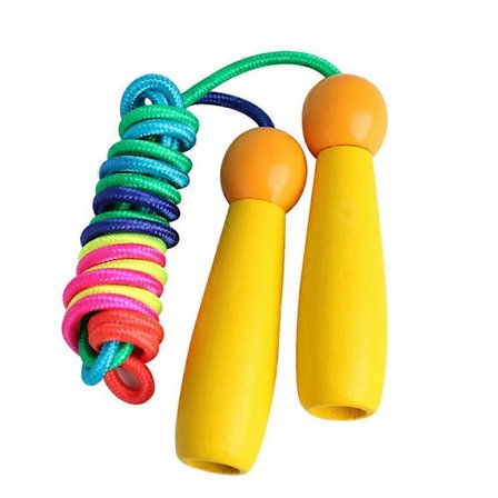 Justerbart hoppetau trehåndtak treningsleke treningsutstyr verktøy sportstilbehør (tilfeldig farge) [HK]