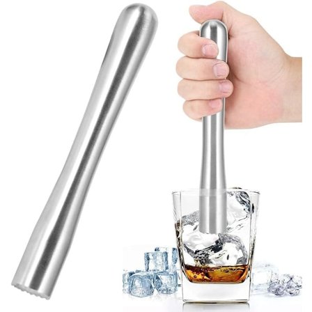 Cocktail Muddler, Cocktailrörare Lime Muddler Rostfritt Stål Drink Muddler Cocktail Mixer