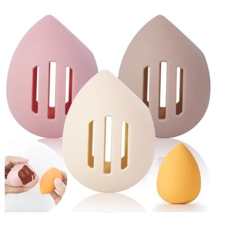 Beauty Blender -pidike - 3 kpl - Pehmeä silikoni - Uudelleenkäytettävä - Hengittävä
