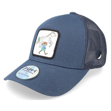Pippi Långstrump - Blå trucker Keps - Pippi Lilla Gubben Navy Trucker @ Hatstore