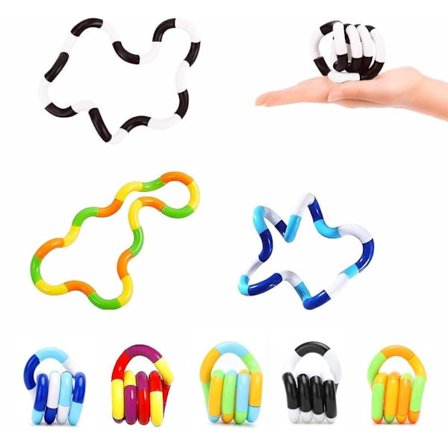 5 kpl Tysta Antistressi Pyörivät Lelut – Fidget-lelut Lapsille ja Aikuisille, Sensoriset Moniväriset Stressilelut ja Pedagogiset Työkalut