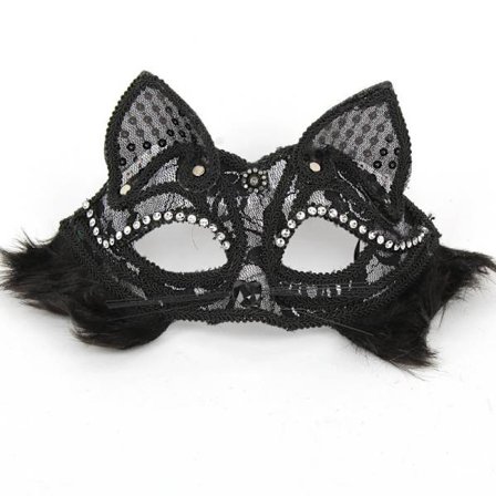 Festmask Delikat Halv Ansikte Spets Cosplay Mask Kvinnor Maskerad