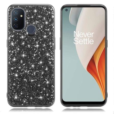 Glitter OnePlus Nord N100 Suojakotelo - Musta Black