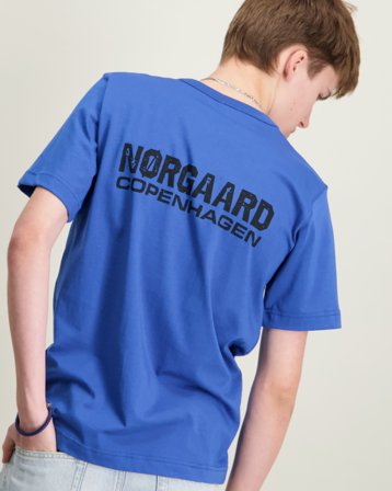 Mads Norgaard Dry Single Theo Tee Blå T-shirts Dreng - Kids Brand Store