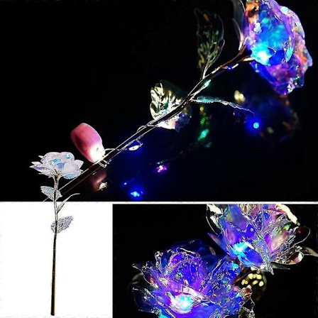 Kunstig blomst med D, til hende