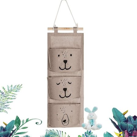 Hengende oppbevaringsveske, hengende lommeorganisator, oppbevaringsveske, tøyveske, hengende oppbevaring