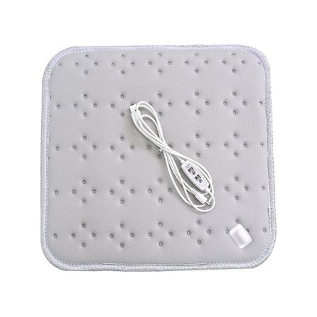 Opvarmet sædepude med USB-opladning, 5V 17,8in bilopvarmet rejsetæppepude til mænd, kvinder og kæledyr