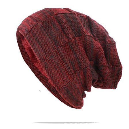 Winter Warm Hat Slouchy Beanies VINRÖTT - high quality