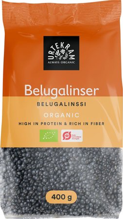 Urtekram Beluga linser Ø 400 g, Helse & Madvarer, Pasta, Ris & Bælgfrugter, Linser