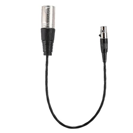 Mini XLR 3-pin hunn med full kobberkappe til XLR 3-pin hann lydkabel med sinklegeringskappe