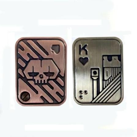 Metal Pushing Card EDC Fingerspidser Papa Gyro Fidget Legetøj Poker AK Konge Antistress Push Kort Kontor Legetøj Gave til Voksne