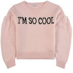 Monnalisa Pink Intarsia Knit Sweater 6 years - Jumpers and knitwear - 6 years - Pink - Mädchen