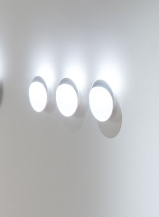 Flindt vegglampe ute Ø20 - hvit