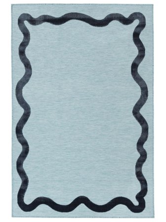 Indoor/Outdoor Rug Washable Small Svirla - Turquoise 140X200 In Modern Style