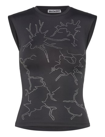 Weekday Stud Top - Grey - XS