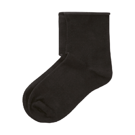 Å WOMAN Bambustrumpor med rullad kant Sockor Svart 39/41