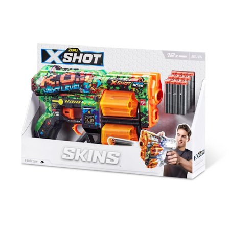 Zuru X-Shot Skins Dread Dart Blaster inkl. 12 Pilar, Next Level