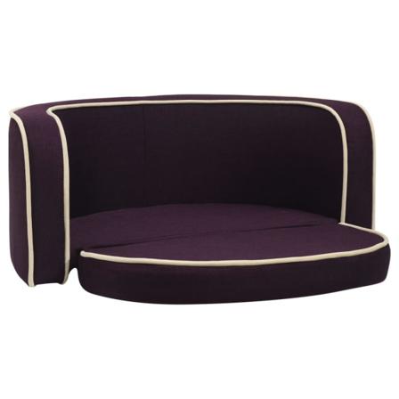 Vidaxl Hundsoffa Vikbar Vinröd 76x71x30 Cm Linne Tvättbar Dyna Lila