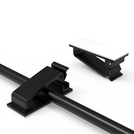 50 Selvklebende Kabelhåndteringsklips Justerbar Kabelorganisator Selvklebende Ledningsklips Ledningsklips for TV PC Laptop Ethernet-kabel Skrivebord 
