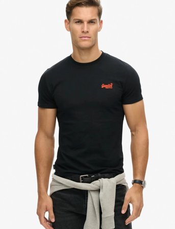 Superdry Vintage Logo Emb Tee - Black - M
