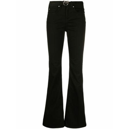Pinko, Flared Jeans Zwart, Dames, Maat:W29