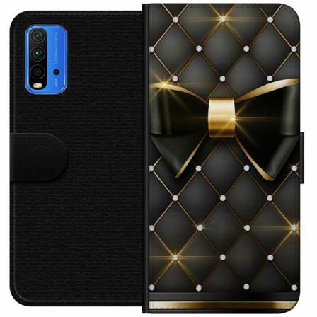 Xiaomi Redmi Note 9 4g Plånboksfodral Gyllene Rosett