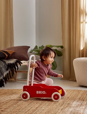 BRIO Brio 31350 Lære-Gå-Vogn, Rød-Gul - Multi/patterned - ONE SIZE