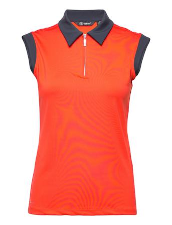 Lds Lily Sleeveless T-shirts & Tops Polos Orange Abacus