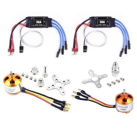 2Pack 2212 1400Kv/2200Kv Børsteløse Outrunner Motor med Montering 10T/6T+30A ESC til Rc Flyvemaskine Quadco (FMY)
