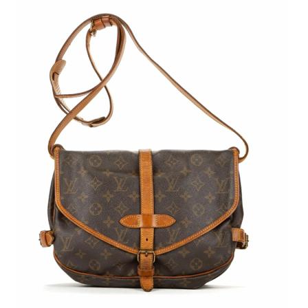 Louis Vuitton Vintage, Pre-owned Saumur 30 Monogram Messenger Bag Bruin, Dames, Maat:ONE Size