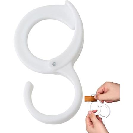 S-formet klipskrok med spenne Multifunksjonelle klesstengerkroker Bordkantkrok Lcx-02