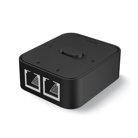 Nätverksswitch 2 portar Snabb switch Strömfri Hög prestanda Höghastighets LAN-växling 1000Mbps 2 i 1 ut/1 i 2 ut Smart RJ45 Intern Extern