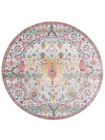 Avanti Ø 150 Small Turquoise/Multicolor Round Rug