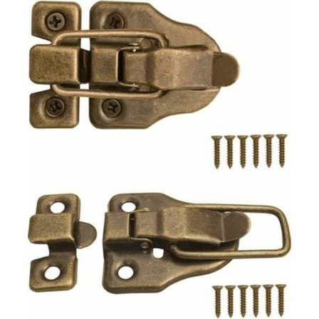 2 x låser til kister, esker, kofferter, metallbeslag, vintage